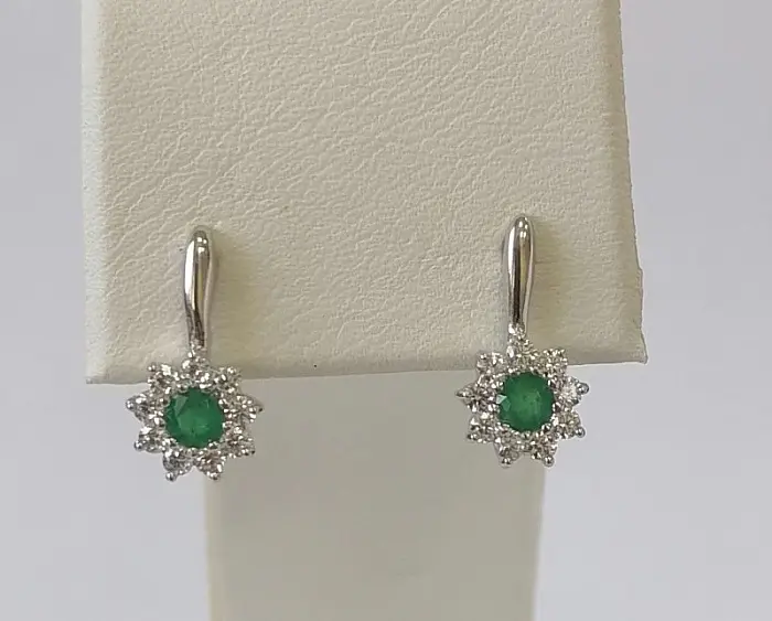 Серьги с английским замком из серебра