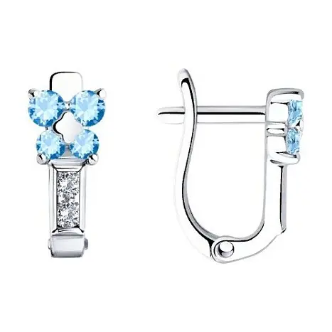 Серьги детские из серебра