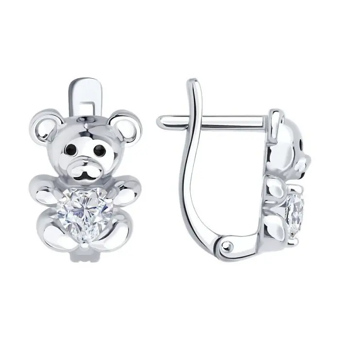 Серьги детские из серебра