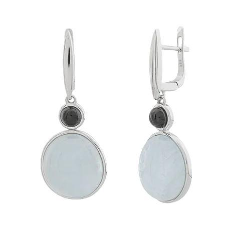 Серьги подвесные из серебра