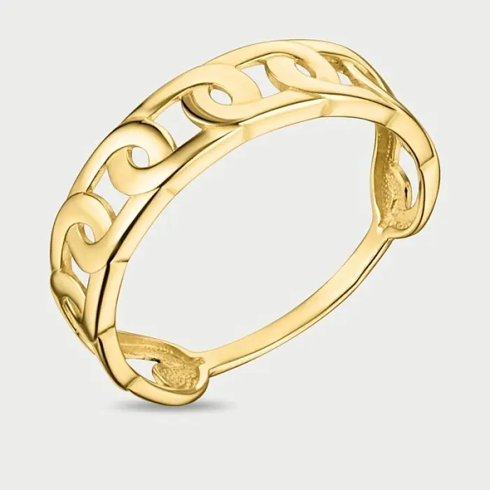 Кольцо декоративное из красного золота