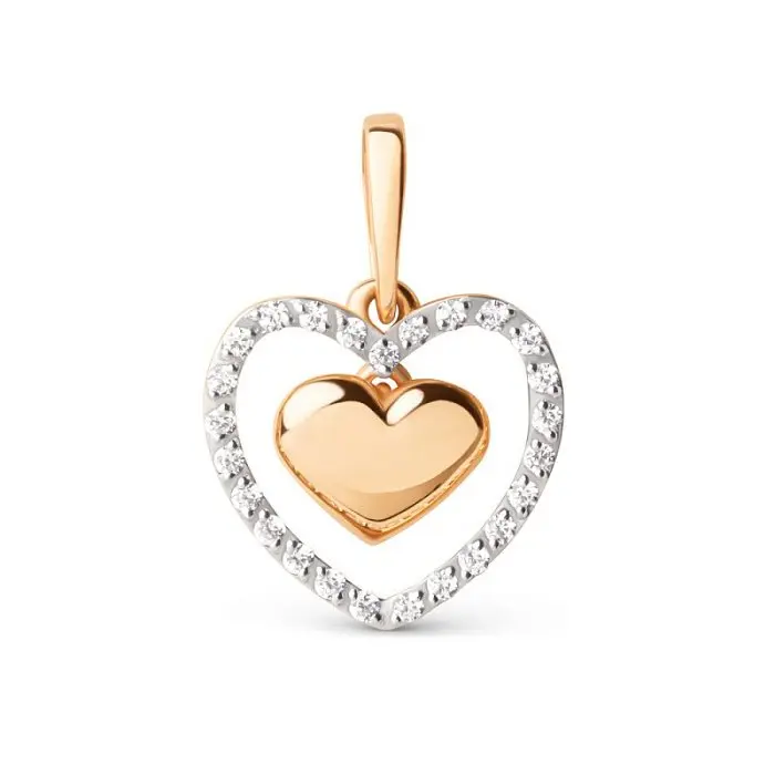 Подвеска декоративная из красного золота