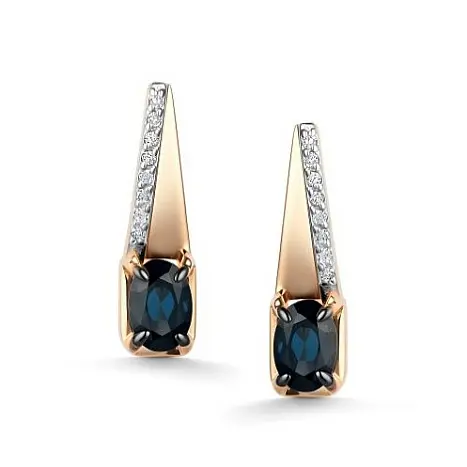 Серьги с английским замком из красного золота