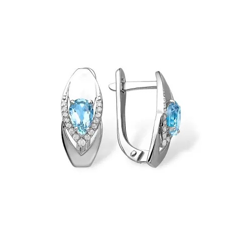 Серьги с английским замком из серебра