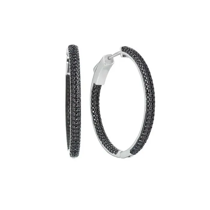 Серьги конго из серебра