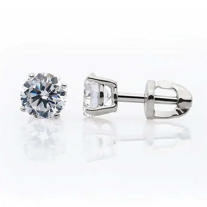 Серьги пуссеты из серебра