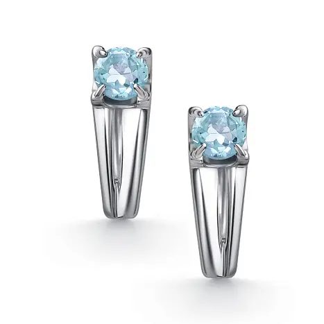Серьги с английским замком из серебра