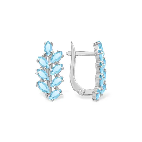Серьги с английским замком из серебра