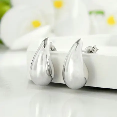 Серьги пуссеты из серебра