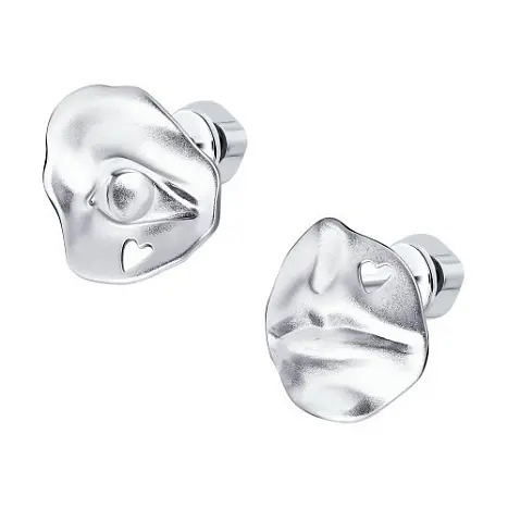 Серьги пуссеты из серебра