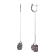 Серьги подвесные из серебра