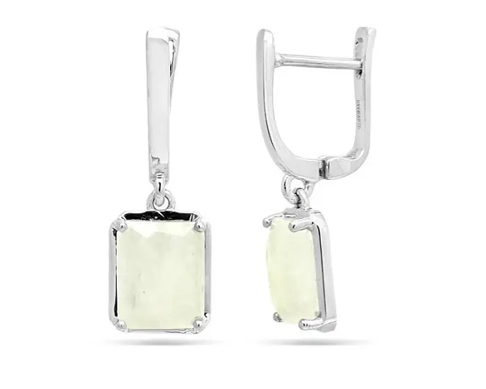 Серьги подвесные из серебра