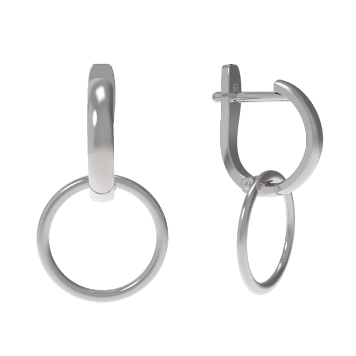 Серьги подвесные из серебра