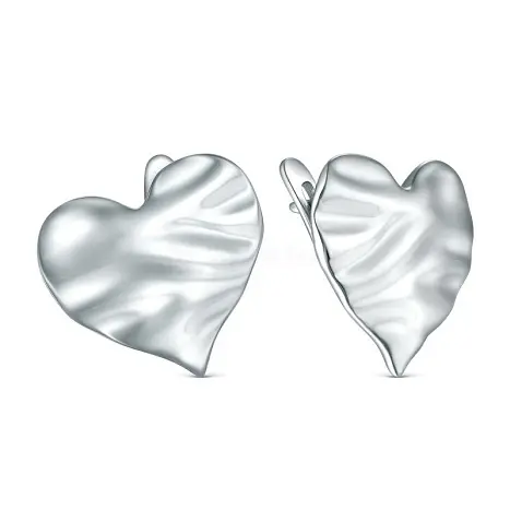 Серьги с английским замком из серебра