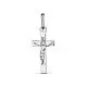Подвеска крест из белого золота
