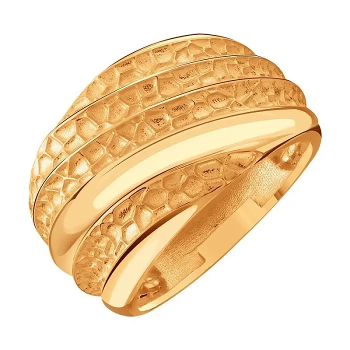 Кольцо декоративное из красного золота