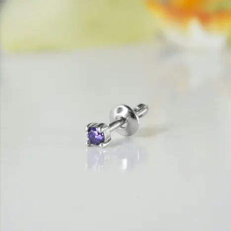 Серьги одиночные из серебра