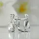 Серьги с английским замком из серебра