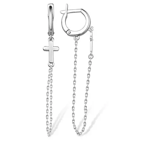 Серьги подвесные из серебра