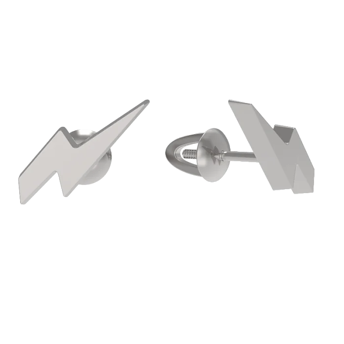 Серьги пуссеты из серебра