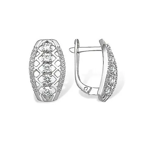 Серьги с английским замком из серебра