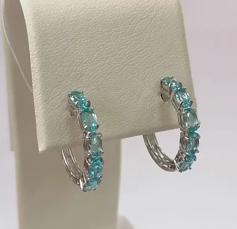 Серьги с английским замком из серебра