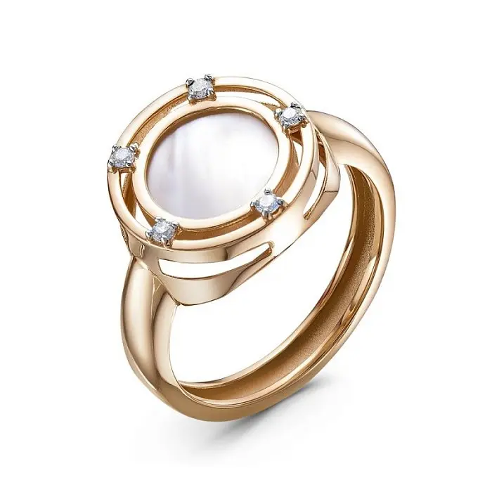 Кольцо декоративное из красного золота