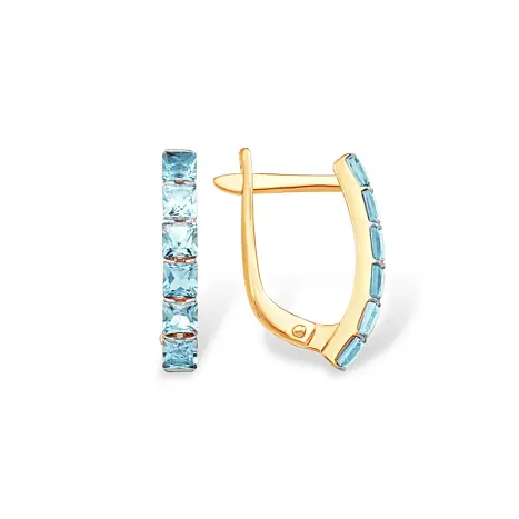 Серьги с английским замком из красного золота