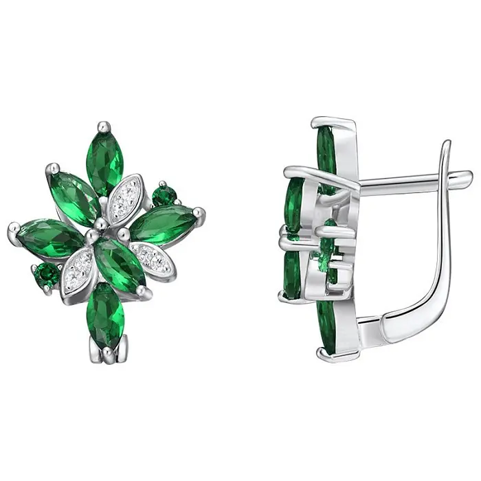 Серьги с английским замком из серебра