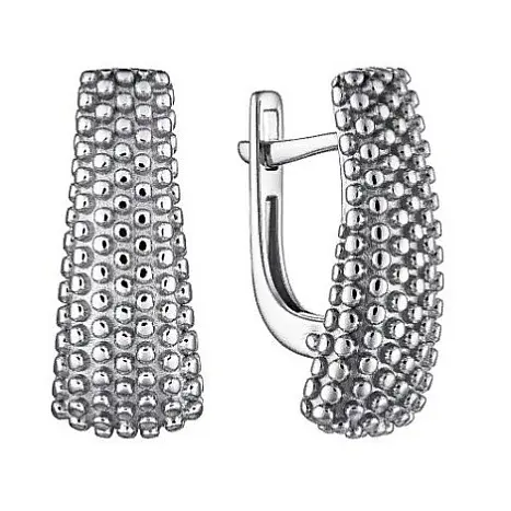 Серьги с английским замком из серебра