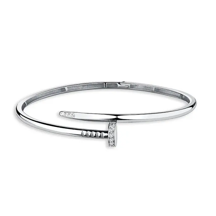 Браслет жесткий из белого золота