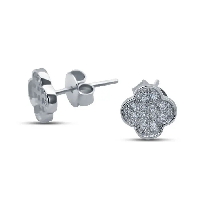 Серьги пуссеты из серебра