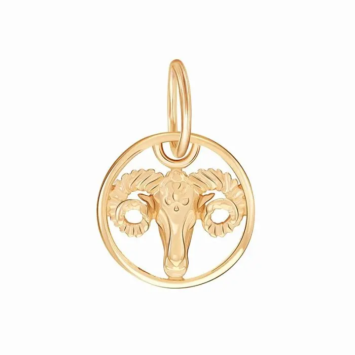 Подвеска знак зодиака из красного золота