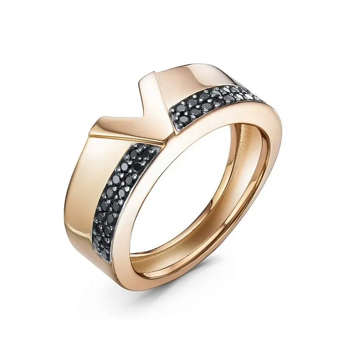 Кольцо декоративное из красного золота