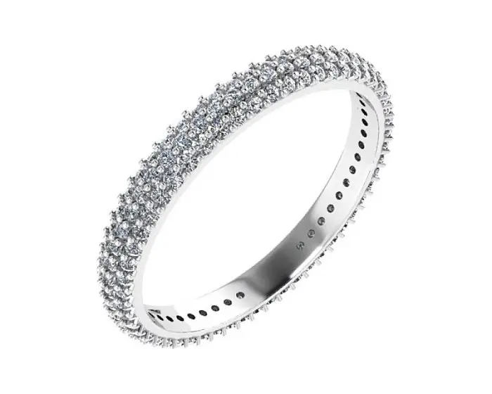 Кольцо декоративное из серебра вид 1