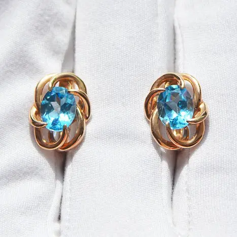 Серьги с английским замком из красного золота