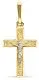 Подвеска крест из желтого золота