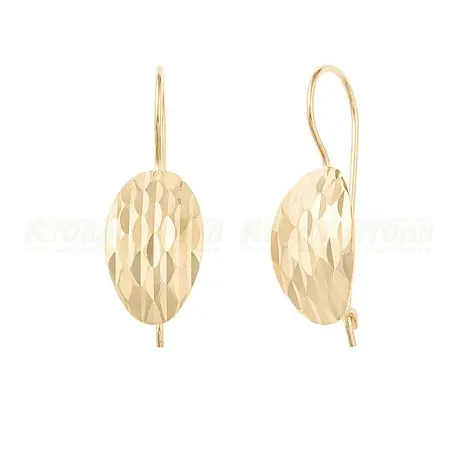 Серьги петельки из красного золота