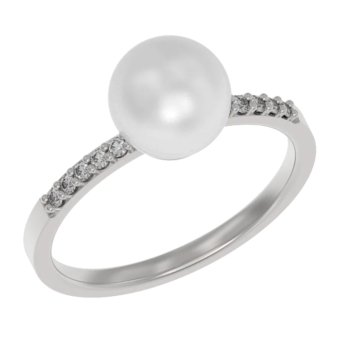 Кольцо декоративное из серебра