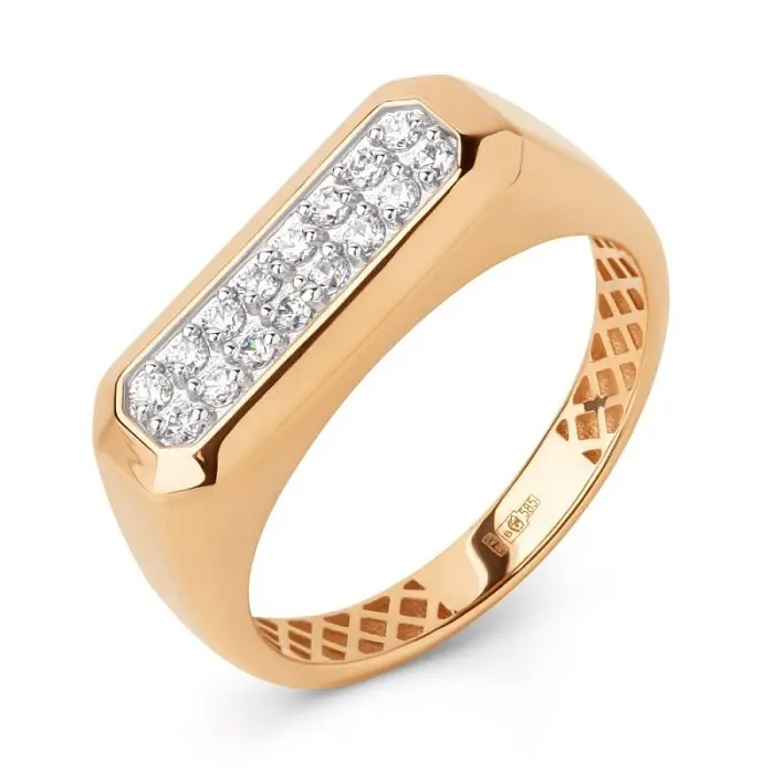 Кольцо декоративное из красного золота