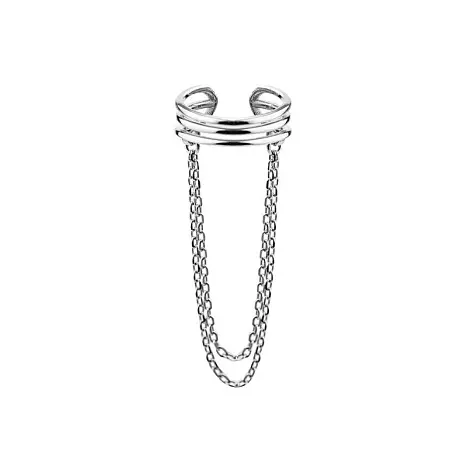 Серьги каффы из серебра