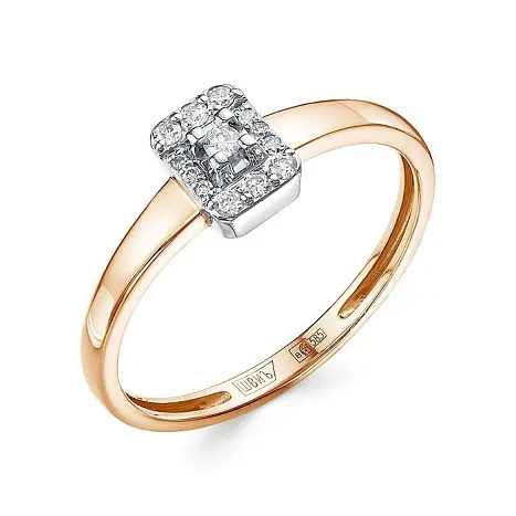 Кольцо декоративное из комбинированного золота