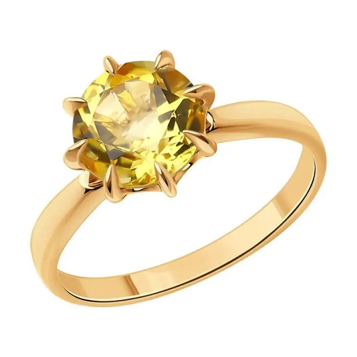 Кольцо декоративное из красного золота