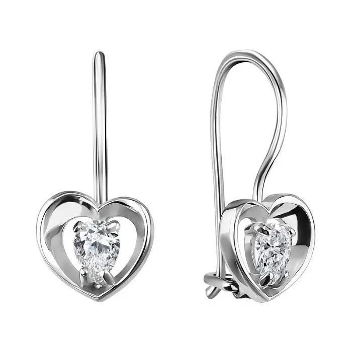 Серьги детские из серебра вид 1