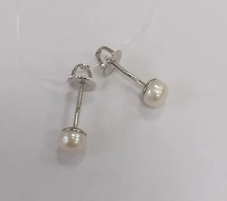 Серьги пуссеты из серебра