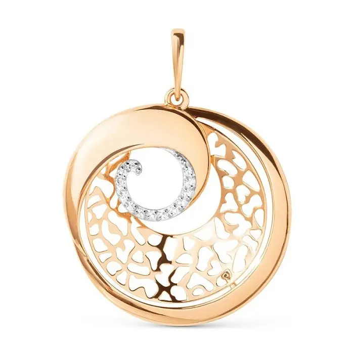 Подвеска декоративная из красного золота