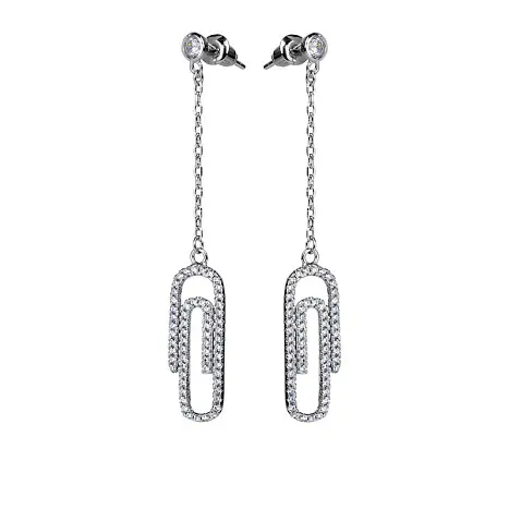 Серьги подвесные из серебра