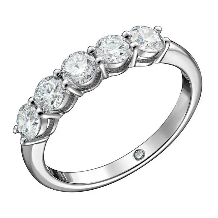 Кольцо декоративное из белого золота