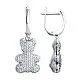 Серьги подвесные из серебра