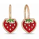 Серьги детские из красного золота